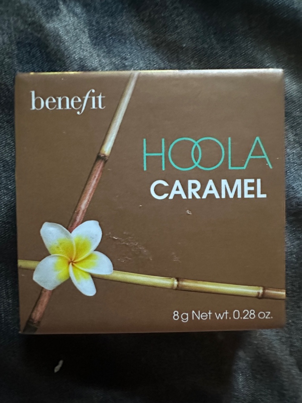 Benefit Hoola Caramel Bronzer Compact - Brown with Teal Accents